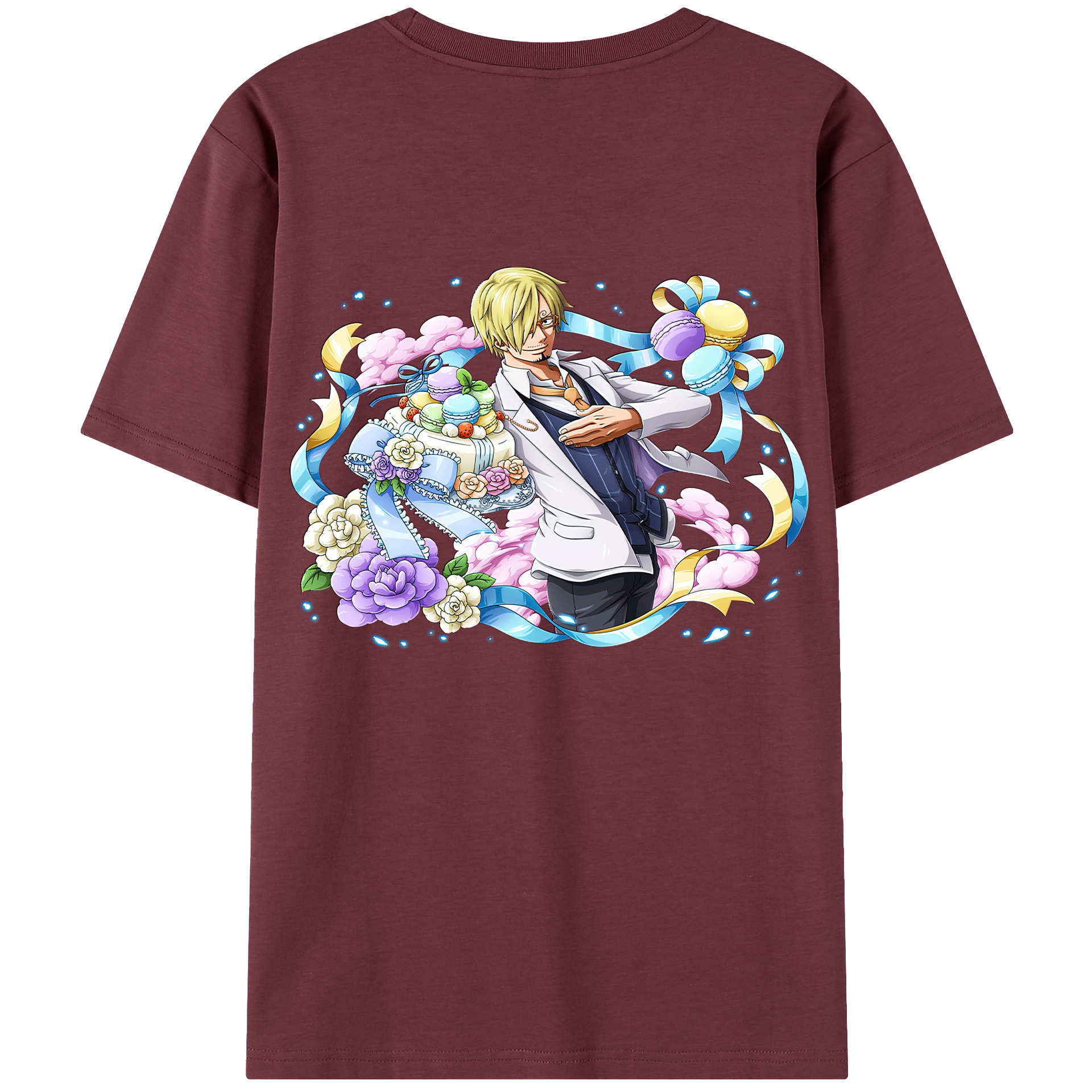 ワンピース サンジ ONE PIECE Sanji 綿100％半袖Tシャツ（背面プリント）